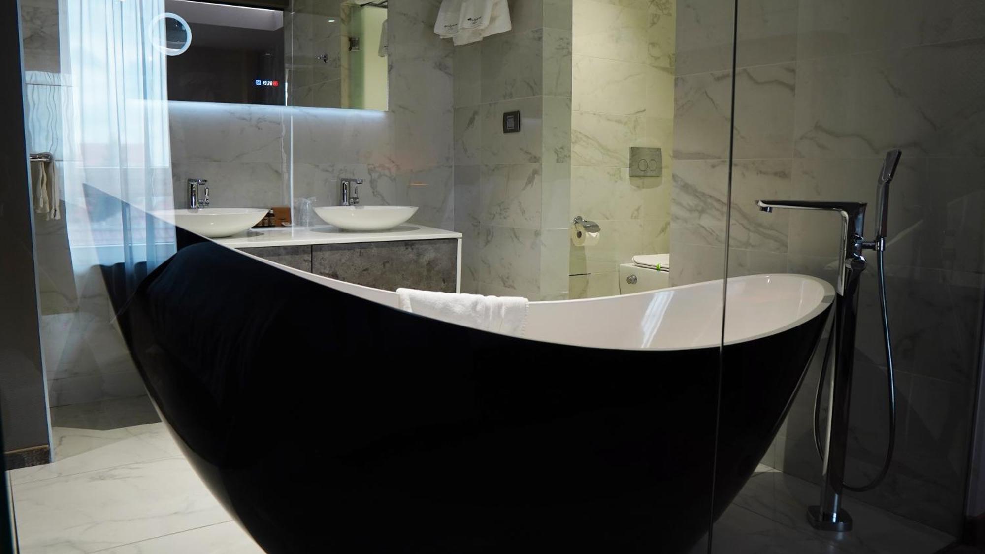 Aniroc Signature Hotel Arad Exteriér fotografie A freestanding bathtub