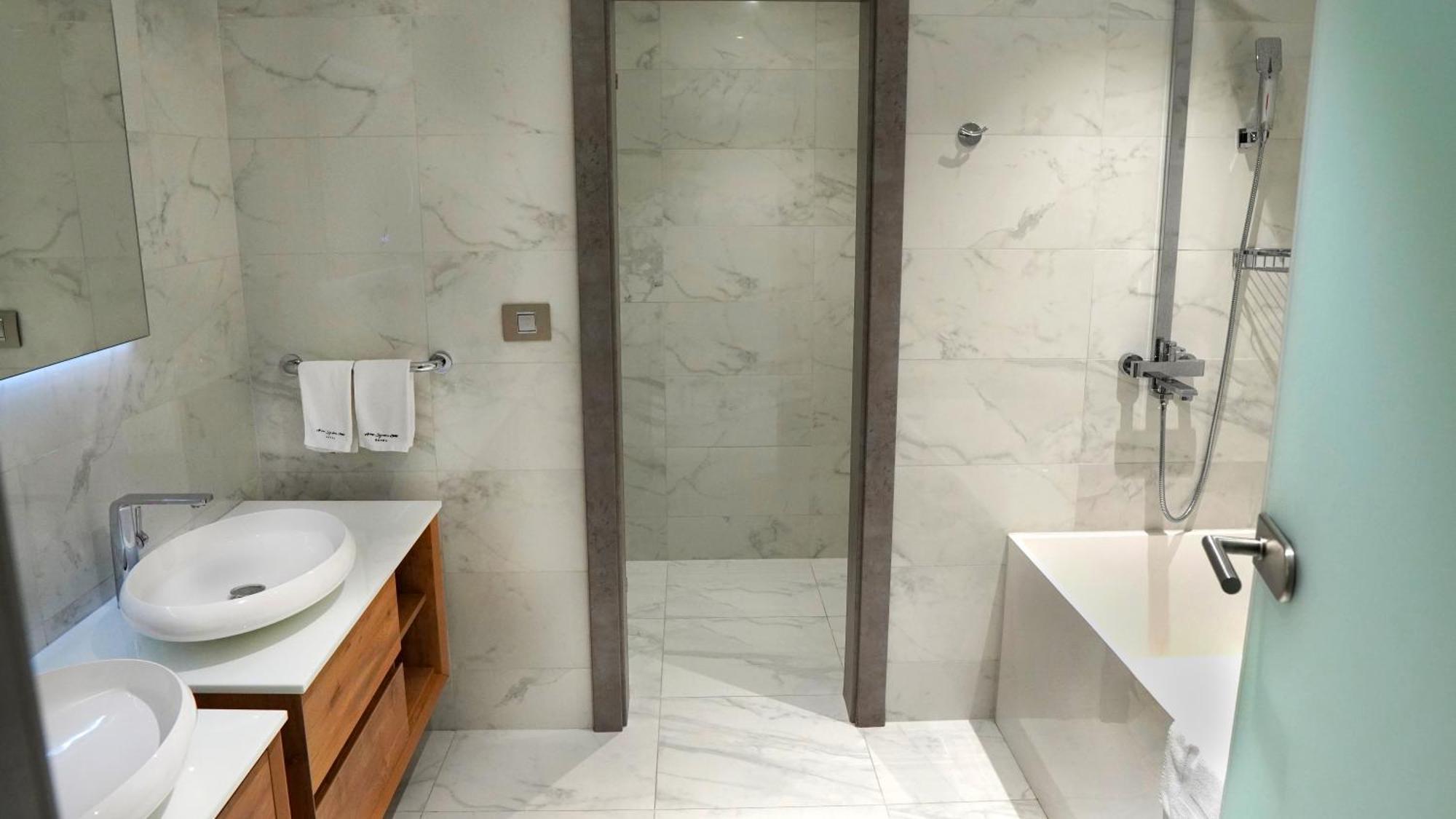 Aniroc Signature Hotel Arad Exteriér fotografie A shower door